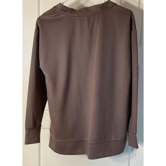 Danskin Taupe Lonsleeve Ribbed Jersey S - Picture 2 of 7